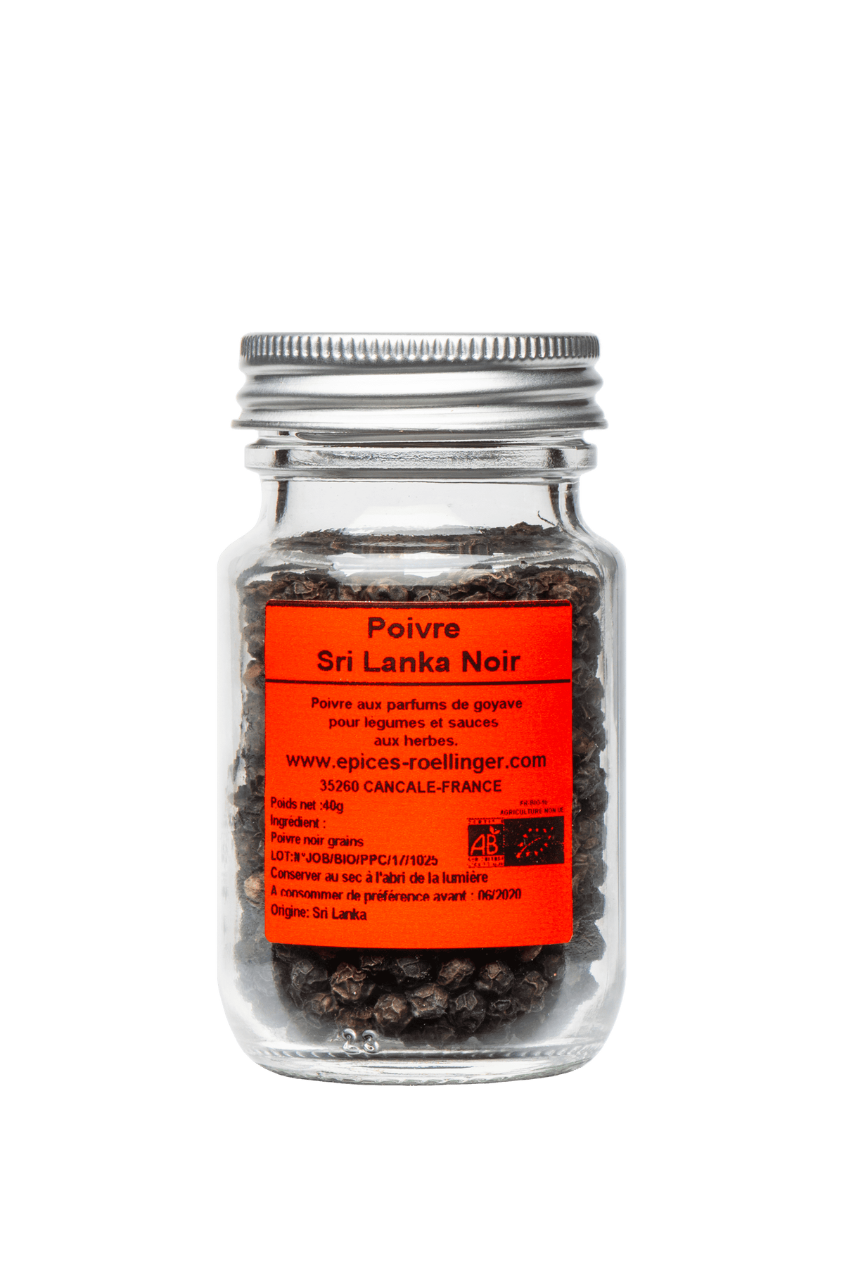 Poivre noir du Sri Lanka 100g - Roellinger