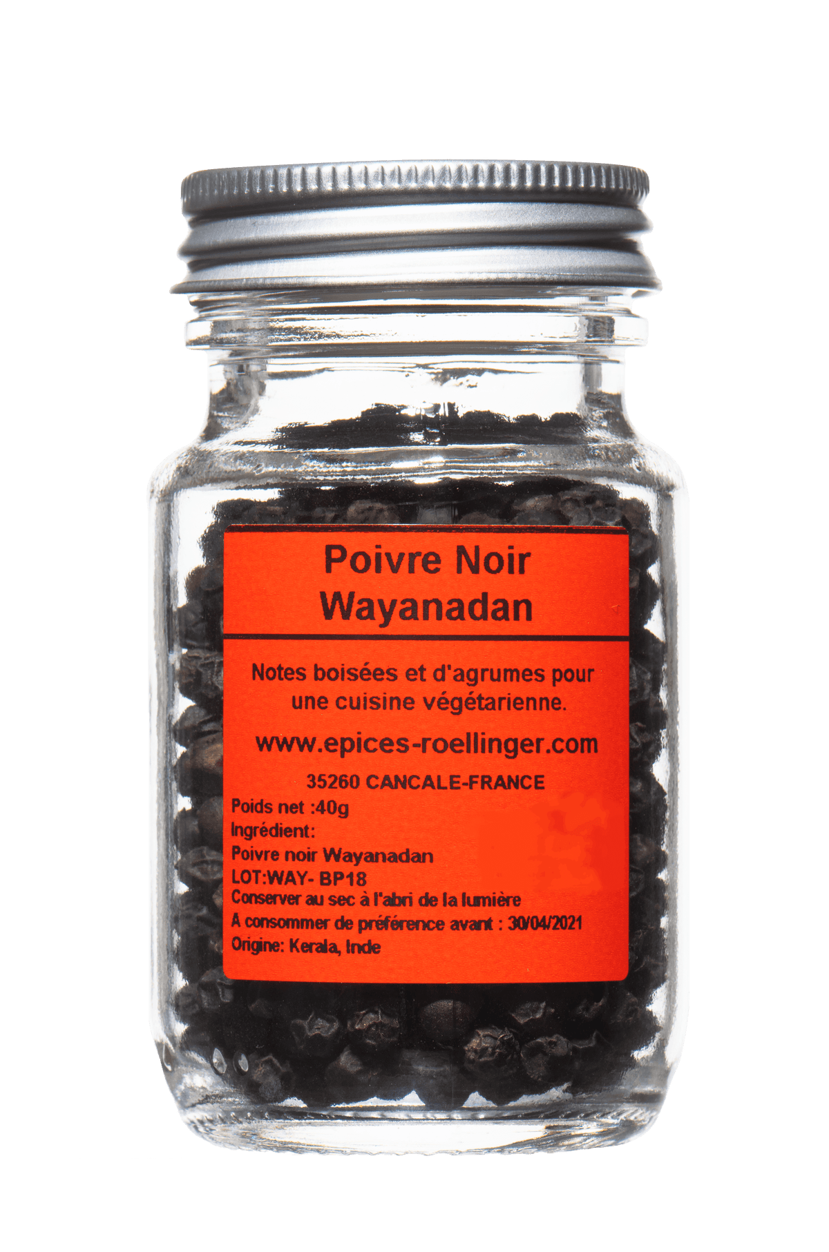 Poivre noir Wayanadan (Inde) 40g - Roellinger