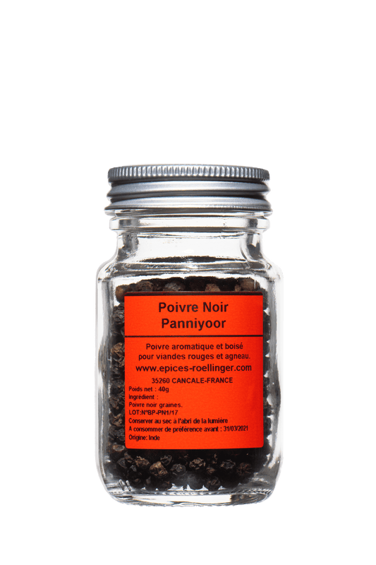 Poivre noir Panniyoor (Inde) 40g - Roellinger
