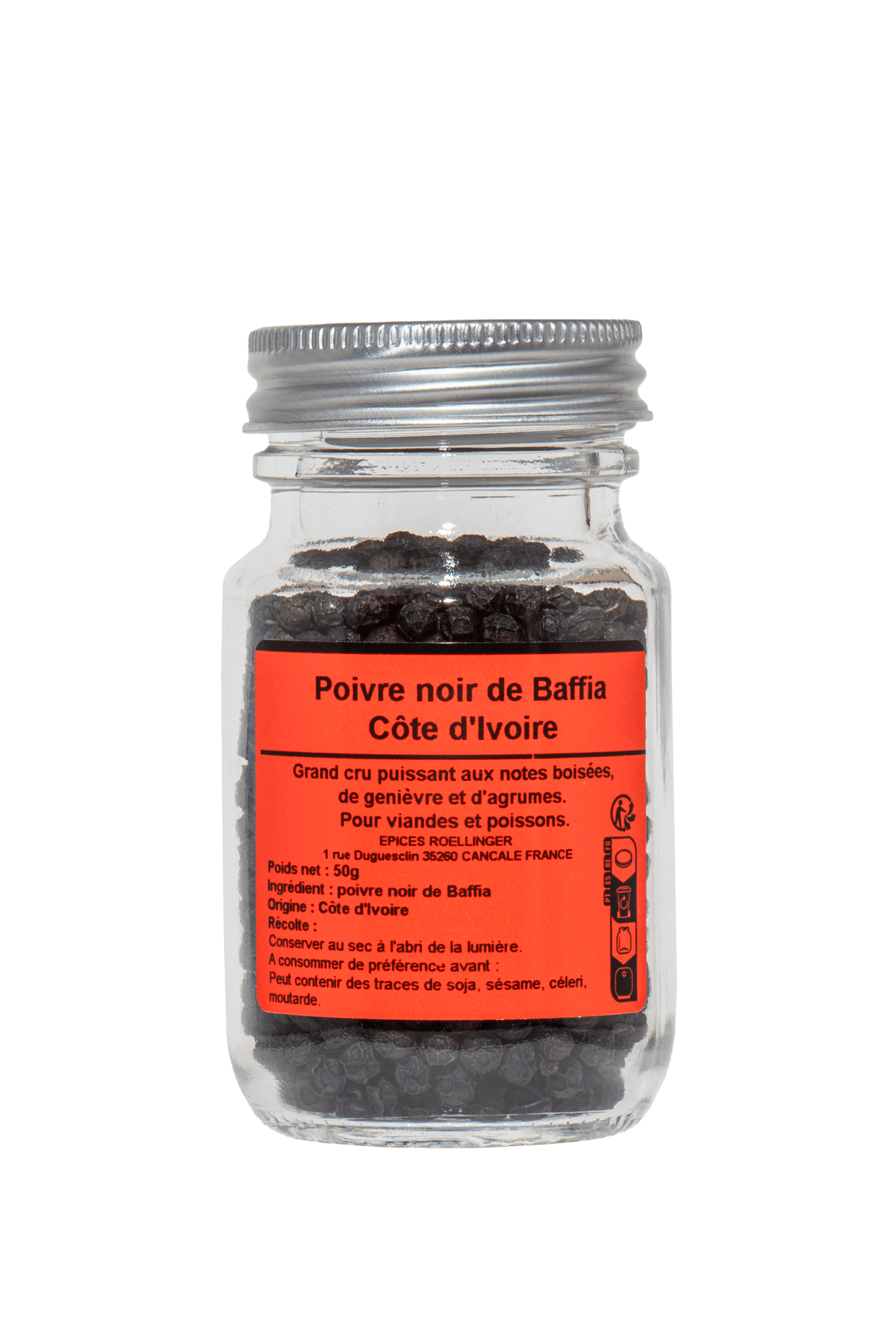 Poivre noir de Baffia (Côte d'Ivoire) 55g - Roellinger