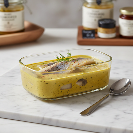Harengs au curry en verrine