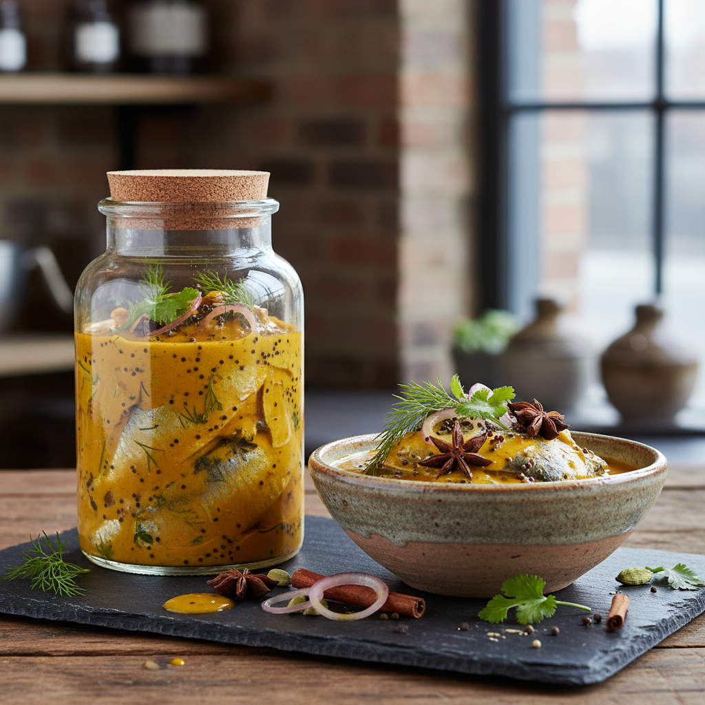 Harengs marinés au curry
