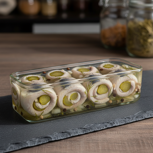Rollmops en verrine rectangulaire